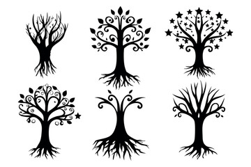 Nature Tree Silhouette Vector Pack