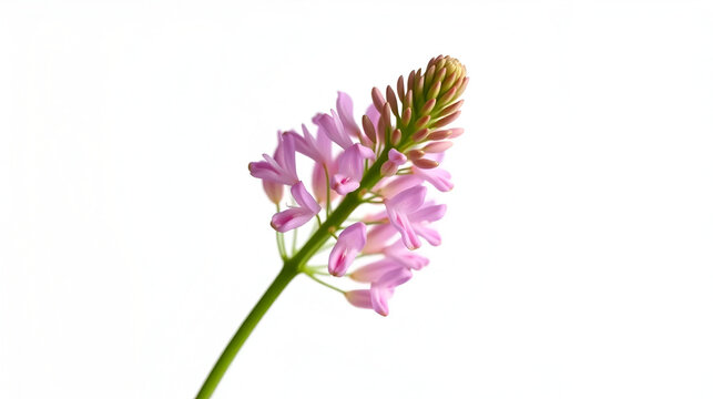 Dense-flowered fumitory flower isolated on white background, Fumaria densiflora