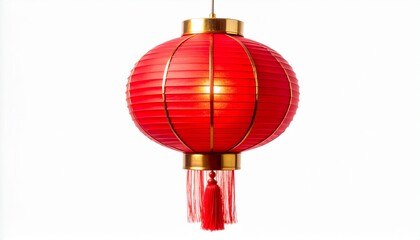 Obraz premium red chinese lantern on white background