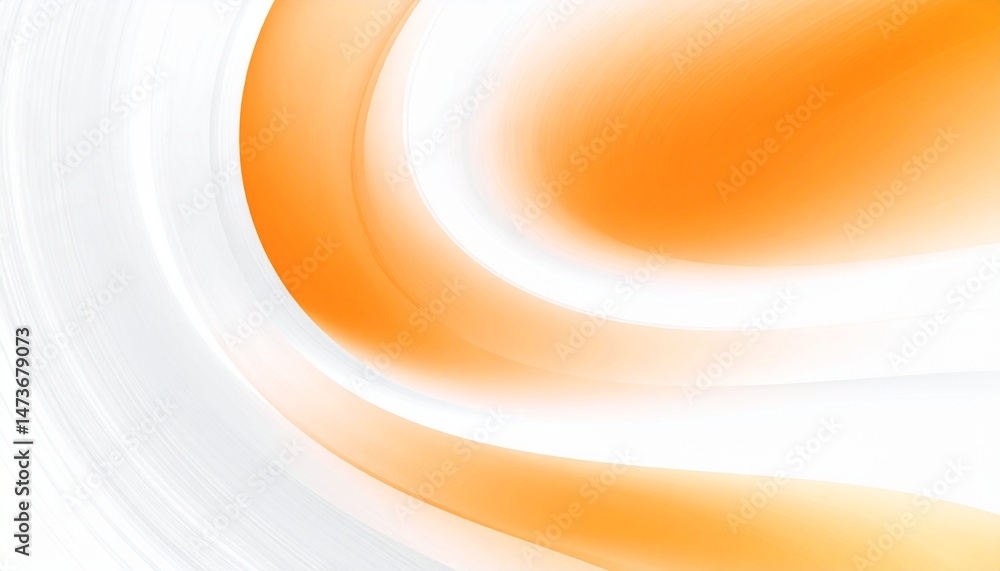 Poster abstract gradient background with orange and white waves dynamic design