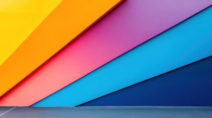 Obraz premium Vibrant Geometric Colorful Wall Abstract Design for Modern Spaces