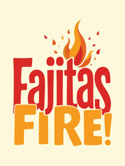 Minimalist National Fajita Day Vector Design Featuring Geometric Shapes, Bold Typography, and Solid Colors to Celebrate Mexican Cuisine and Fajita Ingredients