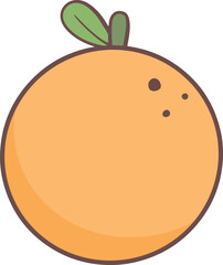 Orange fruit collage with green leaves