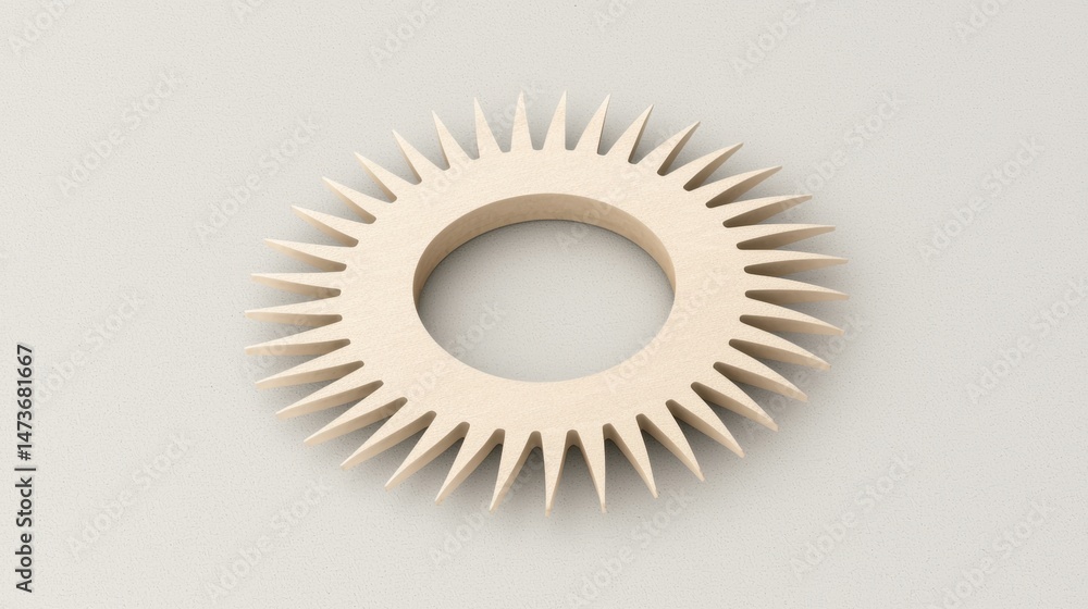 Poster sun-like object with a circular hole in the center.