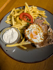 grilled chicken breast with egg