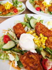 grilled chicken breast and vegetable