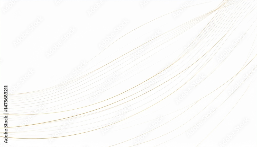 Aufkleber elegant calm wave texture with subtle gold gradient on a white background