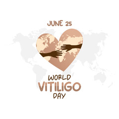 Fototapeta premium Vector graphic of World Vitiligo Day for World Vitiligo Day celebration.