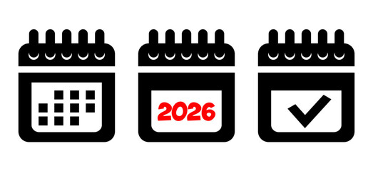 Calendar vector icon. Calendar illustration isolated for graphic and web design
