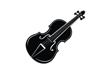 Naklejka premium Silhouette art illustration of a violin.eps