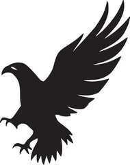 black outline silhouette eagle