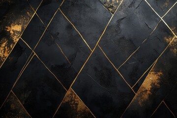 Dark, luxurious, geometric design