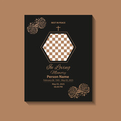 Elegant Funeral Memorial Card