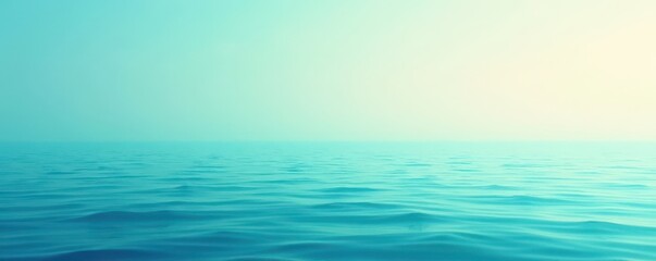 Obraz premium Soft pastel gradient, blue green ocean, peaceful scene, oceanic, ocean