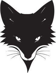 black and white silhouette tattoo of fox