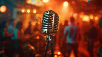 The Retro Microphone on Stage