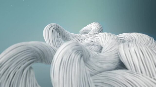 Soft and breathable T-shirt, antibacterial and dust removal, textile fibers wound into cloth, suitable for sportswear, quick-drying clothes, antibacterial clothing material solutions, 3D rendering.