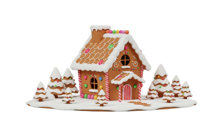 cartoon style gingerbread house