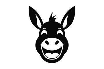 Donkey Head  silhouette Vector bundle  illustration, Set of Donkey Head  silhouette 
