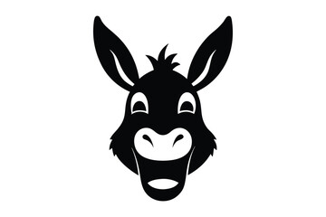 Donkey Head  silhouette Vector bundle  illustration, Set of Donkey Head  silhouette 