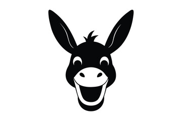 Donkey Head  silhouette Vector bundle  illustration, Set of Donkey Head  silhouette 