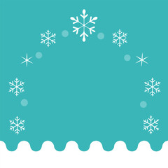 A blue Christmas design with a winter holiday feel showcases a pattern of falling snowflakes, perfect for a festive celebration card