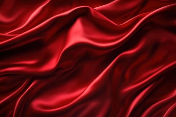 Obraz premium Rich crimson silk drapes in flowing folds (1)