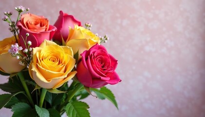 Obraz premium Vibrant bouquet of congratulatory flowers, perfect for celebrations , bright, victory