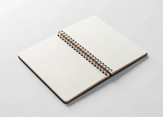 Clean spiral notebook with blank cover. Great for branding, stationery, and planner mockups.