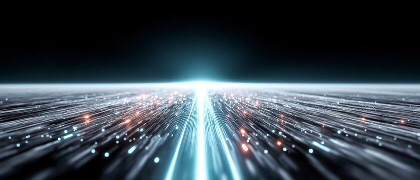 Data Stream Light Speed Digital Network Connectivity Technology Innovation