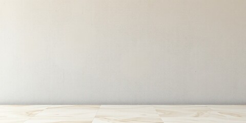 Simple Neutral Room Interior Design Mockup Featuring a Light Beige Wall and a Light Brown Tile Floor