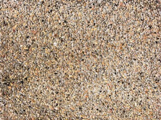 Exposed Aggregate Concrete Surface with Colorful Pebbles