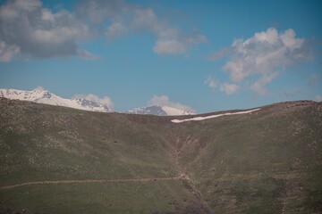 mountain landscape with clouds