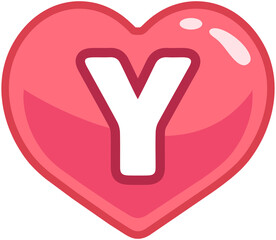 Heart Alphabet Y
