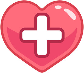 Obraz premium Heart Plus + Sign