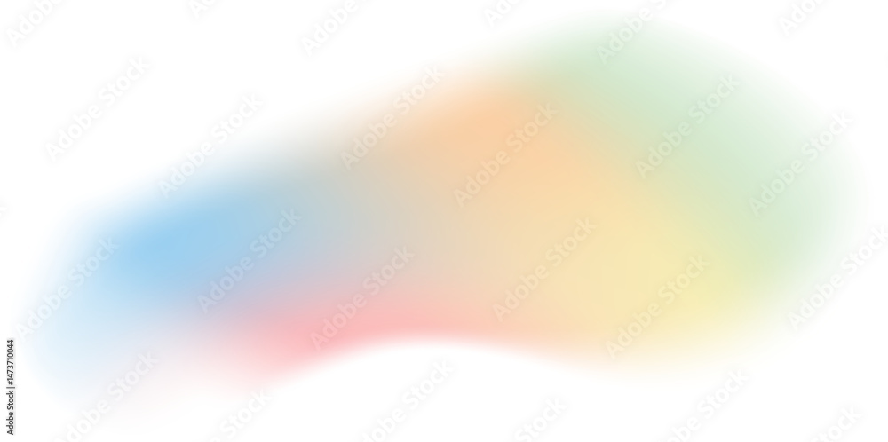 Poster abstract blurry gradient shape. pastel colored mesh fluid liquid element. soft light blob with aura 
