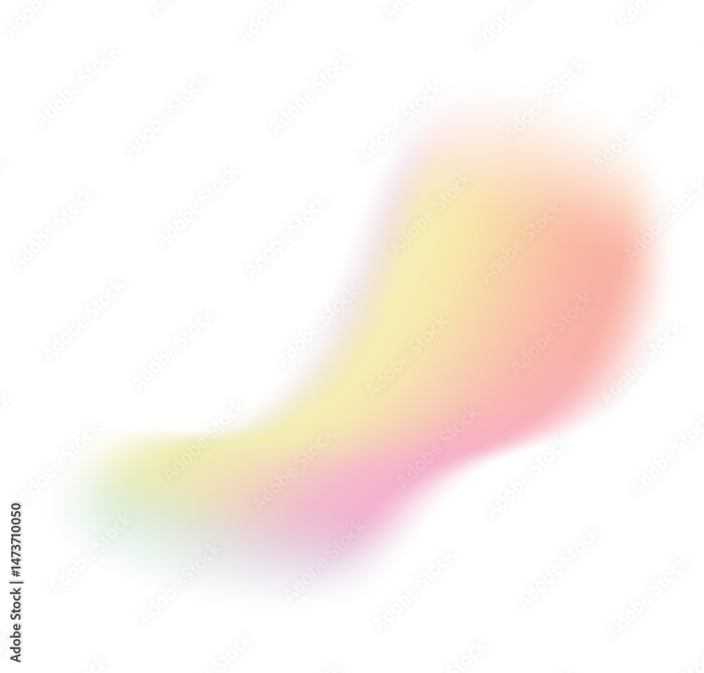 Poster abstract blurry gradient shape. pastel colored mesh fluid liquid element. soft light blob with aura 