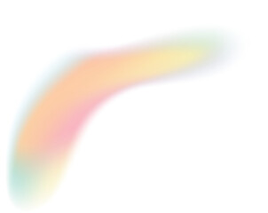 Abstract blurry gradient shape. Pastel colored mesh fluid liquid element. Soft light blob with aura gradation. Blended vibrant multicolor figure