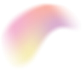 Abstract blurry gradient shape. Pastel colored mesh fluid liquid element. Soft light blob with aura gradation. Blended vibrant multicolor figure
