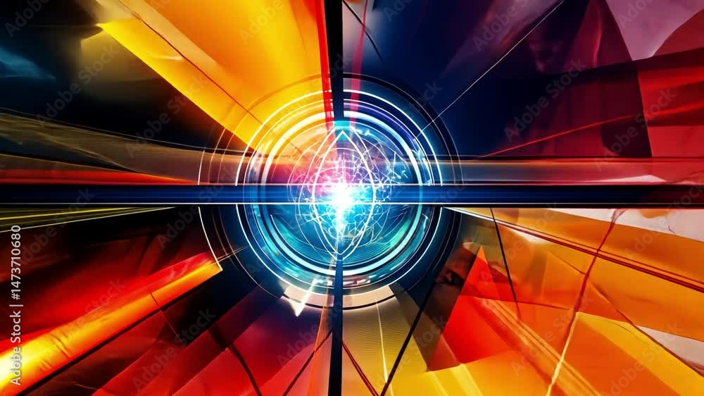 Poster dynamic digital realm: a captivating visual symphony unfolds, a mesmerizing intersection of vibrant 