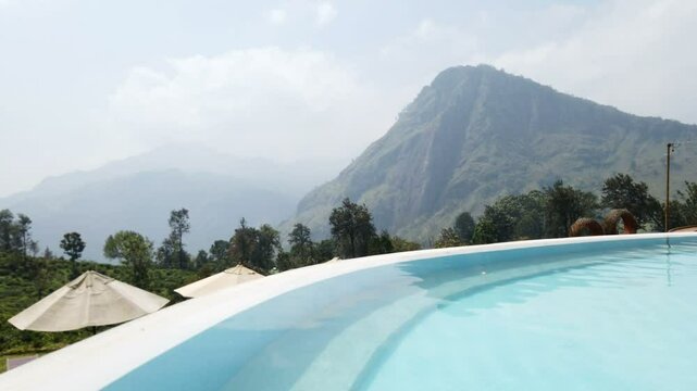 infinity pool in the mountains of ella