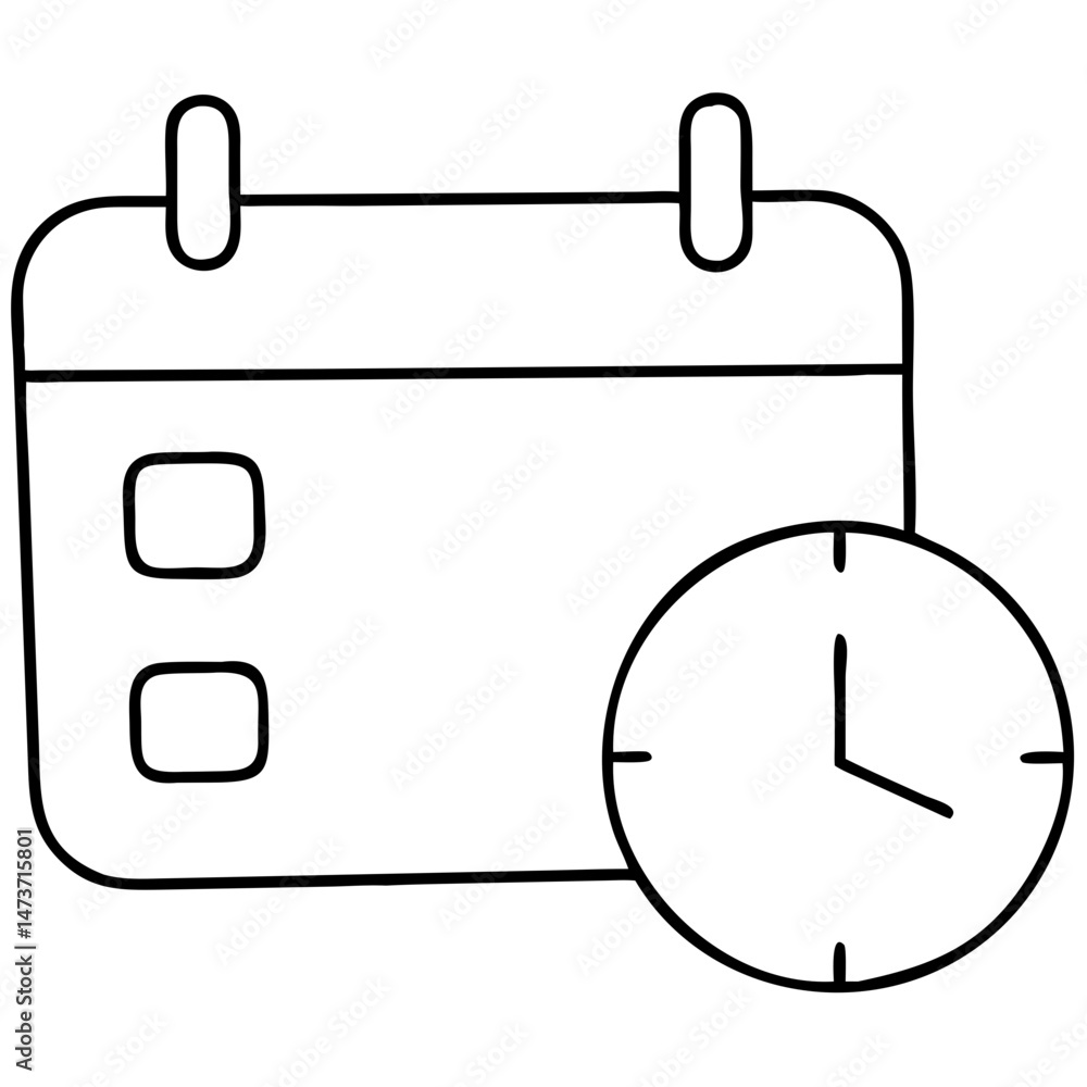 Poster black silhouette progress bar and calendar icon design for productivity tools with transparency