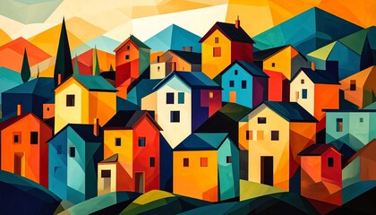 Colorful houses in the old town