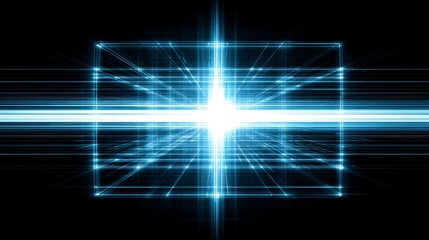 Obraz premium Futuristic Light Grid Abstract Technological Space Digital Network Visualization