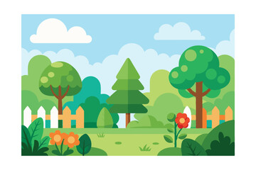 landscape with trees