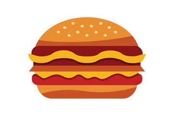 hamburger on a white background