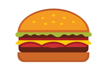 hamburger on a white background