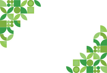 geometric background with Green color combination