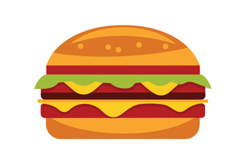 hamburger on a white background
