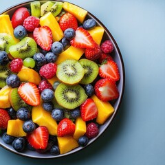 Colorful fruit salad in a bowl (1)